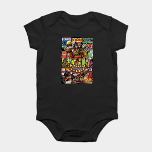 Halloween Vintage Comic Style Baby Bodysuit
